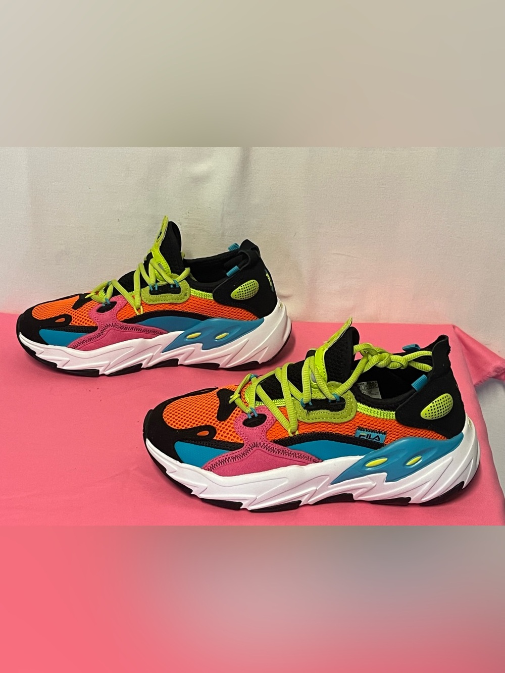 FILA Electrove 2 Neon Multicolor Chunky Sneakers Size 6.5 Y2K Rave Streetwear - Picture 9 of 10